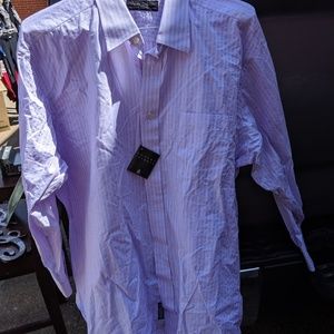 Light purple and white dress shirt